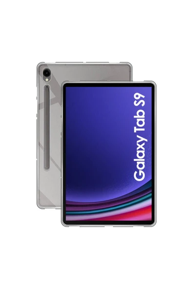 Samsung Galaxy Tab S9 Kılıf  HEPTEKİLETİŞİM Tablet Süper Silikon Kapak-Renksiz ürün görseli 1