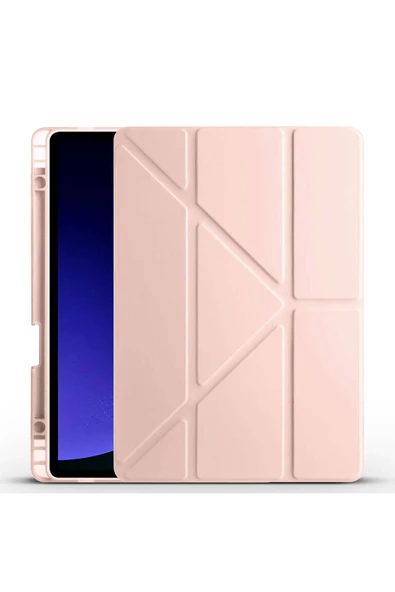 Samsung Galaxy Tab S9 Kılıf Heptekiletişim Tri Folding Kalem Bölmeli Standlı Kılıf-mavi ürün görseli 1