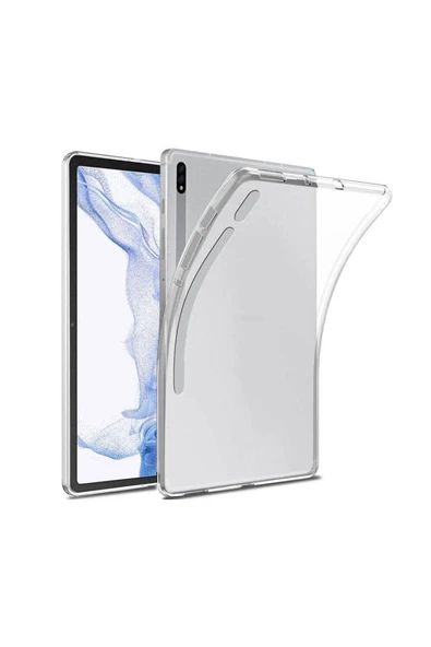 Galaxy Tab S8 Kılıf  Uyumlu Zore Tablet Süper Silikon Kapak-Renksiz ürün görseli 1