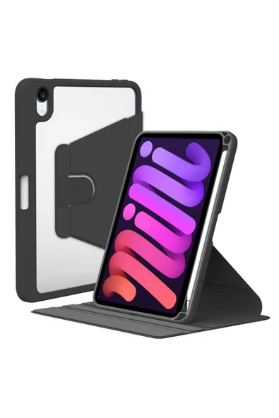 Ipad Mini 6 8.3inç 2021 Kılıf Dönebilen Kalem Bölmeli Standlı A2567 A2568 A2569 (NAYN) ürün görseli 1