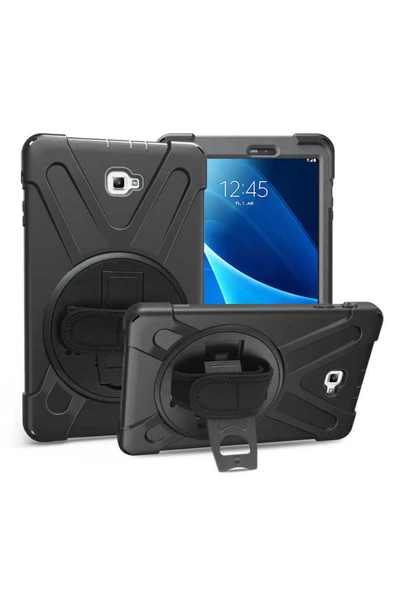 Samsung Galaxy Tab A 10.1 T580 T583 T585 Kılıf Askılı Standlı Tank Koruyucu Dönen (defender) ürün görseli 1
