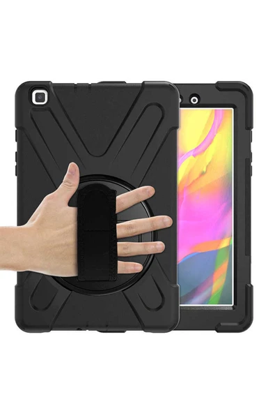 Samsung Galaxy Tab A 8.0 T290 T295 T297 Kılıf Askılı Standlı Tank Koruyucu Dönen (defender) ürün görseli 1