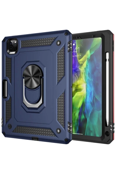 Ipad Pro 11 2.nesil 2020 Kılıf Renkli Strap Zırh Yüksek Koruyuculu A2228 A2068 A2230 A2231 (t-vega) ürün görseli 1