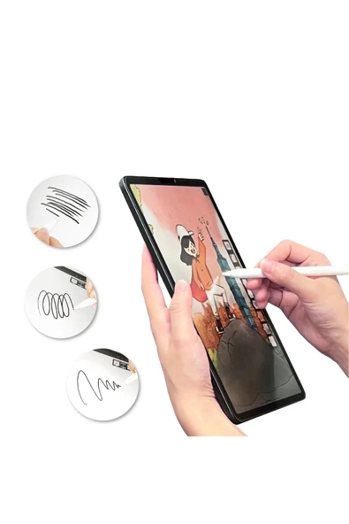 Apple Ipad Pro 11 2021 (3.NESİL) Kağıt Hisli Mat Davin Paper Like Tablet Ekran Koruyucu-renksiz - Resim 3