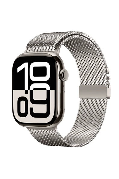 Apple Watch 44mm Heptekiletişim Krd-121 Metal Hasır Kordon-pembe ürün görseli 1