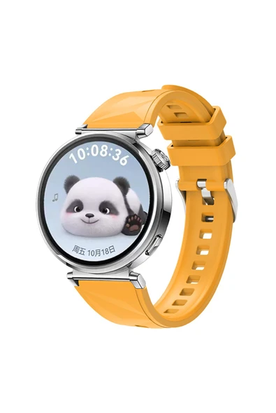 Huawei Gt4 41mm Heptekiletişim Krd-129 18mm Silikon Kordon Strap Kayış-sarı ürün görseli 1