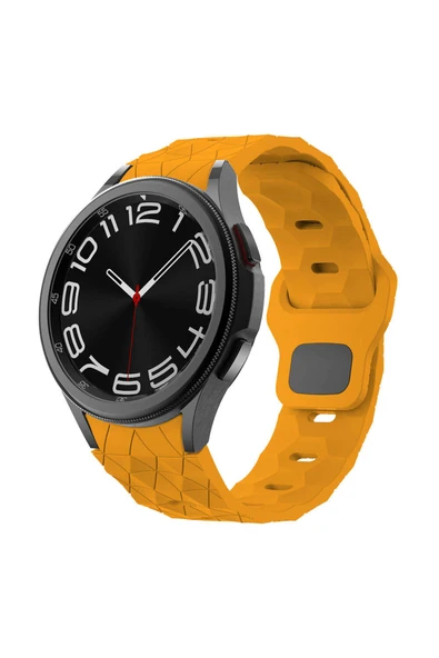 Samsung Galaxy Watch 6 40mm Heptekiletişim Krd-116 20mm Desenli Spor Tasarımlı Silikon Kordon--gri ürün görseli 1