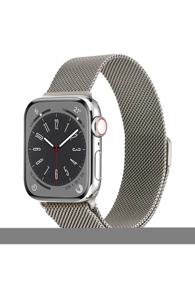 Watch 7 Uyumlu 45mm KRD-01 Metal HEPTEKİLETİŞİM Kordon-New Gray ürün görseli 1