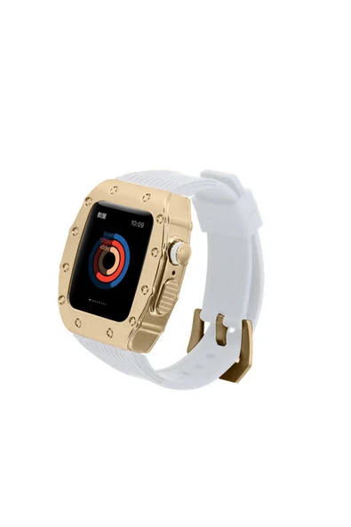 Apple Watch 7 45mm Krd-65 Heptekiletişim Kordon-beyaz-siyah ürün görseli 1