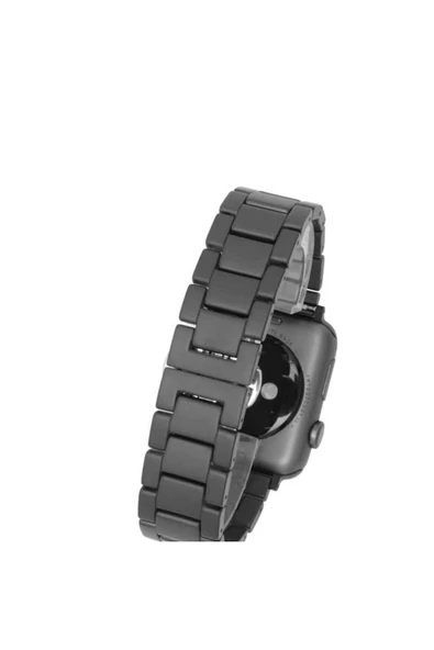 Apple Watch Ultra 49mm Kordon Mat Seramik Metal Strap Kayış Clo- Siyah ürün görseli 1