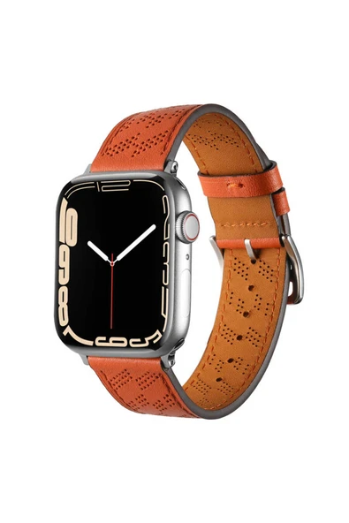 Apple Watch 38mm Krd-76 Pu Deri Kordon Strap Kayış Clo- Gri ürün görseli 1