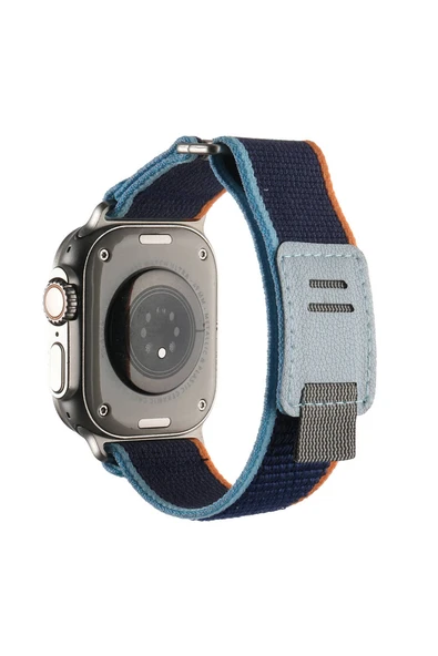 Apple Watch 2/3/4/5/6/7/8/9/se/ultra/nike 42mm 44mm 45mm 49mm Hasır Kordon Tasarım (KRD-106) ürün görseli 1