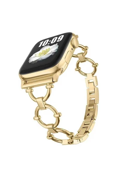 Apple Watch Ultra 49mm Kordon Krd-56 Metal Strap Kayış Clo- Rose Gold ürün görseli 1