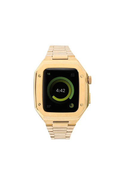 Apple Watch 7 45mm Krd-64 Metal Heptekiletişim Kordon-gold ürün görseli 1