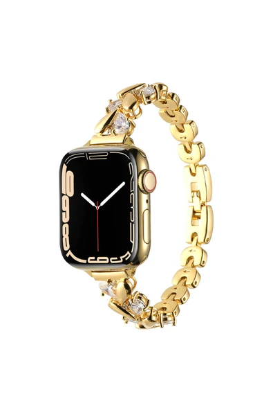 Apple Watch 2/3/4/5/6/7/8/9/se/nike 38mm 40mm 41mm Metal Kordon Tasarım (KRD-103) ürün görseli 1