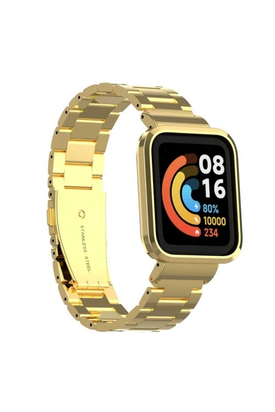 Xiaomi Redmi Watch (Mi Watch Lite) KRD-60 Metal HEPTEKİLETİŞİM Kordon-Gümüş-Rosegold ürün görseli 1