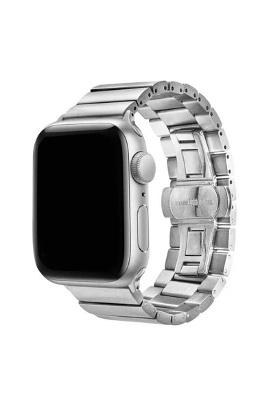 Apple Watch 44mm Krd-41 Metal Heptekiletişim Kordon-gümüş ürün görseli 1