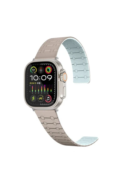 Apple Watch 2/3/4/5/6/7/8/9/se/nike 38mm 40mm 41mm Silikon Kordon Tasarım (KRD-111) ürün görseli 1