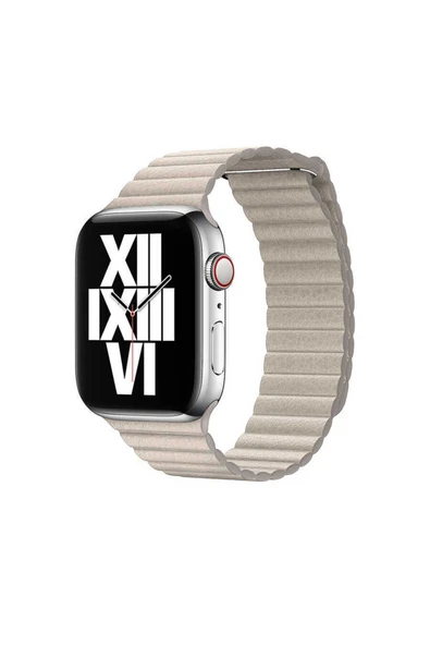 Apple Watch Ultra 49mm Kordon Krd-09 Deri Lop Strap Kayış Clo- Pembe ürün görseli 1