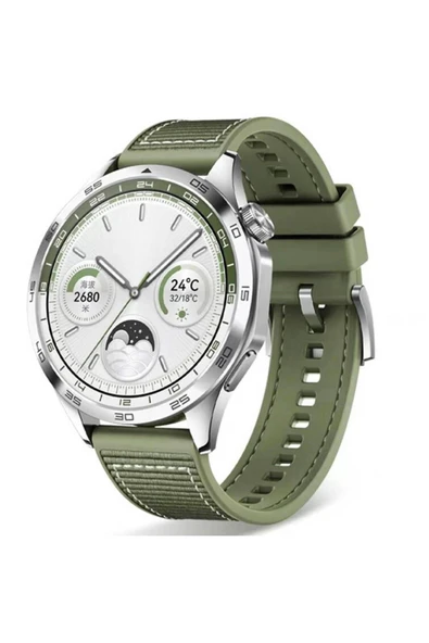Samsung Galaxy Watch 46mm / Watch 3 45mm / 22mm Silikon Kordon Dikiş Desenli (krd-102) ürün görseli 1