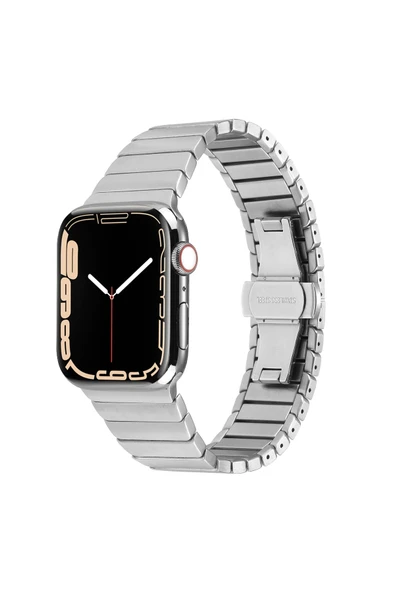 Apple Watch 44mm Kordon Krd-79 Metal Strap Kayış Clo- Gri ürün görseli 1