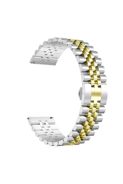 Huawei Gt2 46mm Krd-36 22mm Metal Heptekiletişim Kordon-gümüş-siyah ürün görseli 1