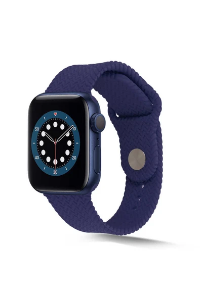 Watch 2/3/4/5/6/7/8/se/ultra/nike 42mm 44mm 45mm 49mm Silikon Kordon Hasır Tasarım (KRD-37) ürün görseli 1