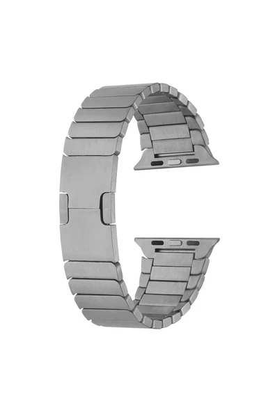 Apple Watch 2/3/4/5/6/7/8/se/ultra 49mm 44mm 45mm 42mm Metal Kordon Çizgi Tasarım (krd-82) ürün görseli 1