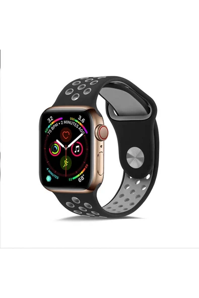 Watch 2/3/4/5/6/7/8/se/ultra/nike 42mm 44mm 45mm 49mm Silikon Kordon Kayış Tasarım (KRD-02) ürün görseli 1