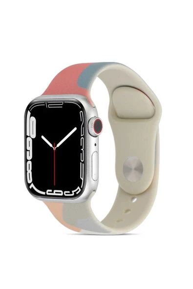 Watch 2/3/4/5/6/7/8/se/nike 38mm 40mm 41mm Silikon Kordon Tasarım (KRD-62) ürün görseli 1