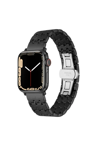 Watch 2/3/4/5/6/7/8/se/ultra/ 42mm 44mm 45mm 49mm  Uyumlu  Metal Kordon Tasarım (KRD-86) ürün görseli 1