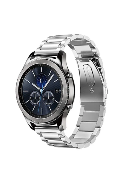 Samsung Galaxy Watch 4 / 5 / 5 Pro 40 42 44 46mm Metal Kordon Paslanmaz Çelik Tasarım (KRD-04) ürün görseli 1
