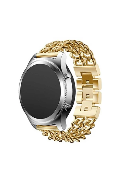 Gear S3 (22mm) Metal Kordon Zincir Halkalı Göz Alıcı Dizayn (KRD-17) ürün görseli 1