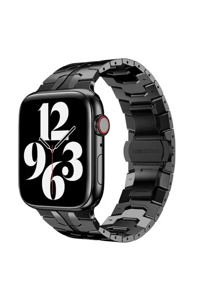 Watch 2/3/4/5/6/7/8/se/ultra/Uyumlu 42mm 44mm 45mm 49mm Metal Kordon Tasarım (KRD-63) ürün görseli 1