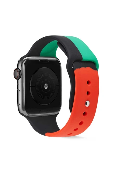 Watch 2/3/4/5/6/7/8/se/ultra/Uyumlu 42mm 44mm 45mm 49mm Silikon Kordon Tasarım (KRD-39) ürün görseli 1