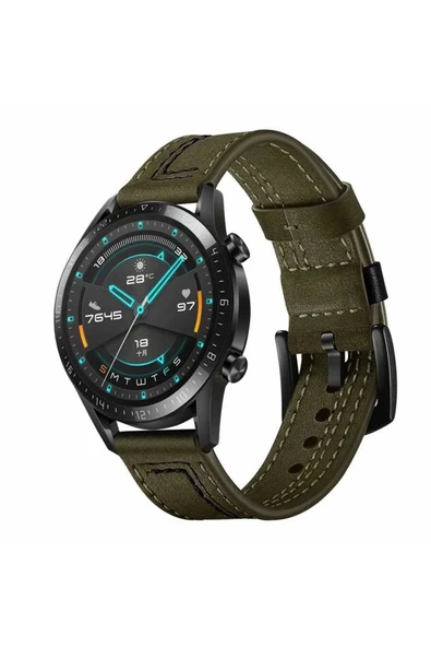 Gear S3 (22mm) Deri Kordon Metal Tokalı Tasarım (KRD-19) ürün görseli 1