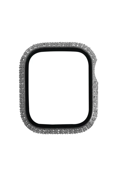 Watch 7/8 41mm Uyumlu Çift Sıra Parlak Taşlı 360 Darbe Önleyici Kasa Koruyucu (G-24) ürün görseli 1