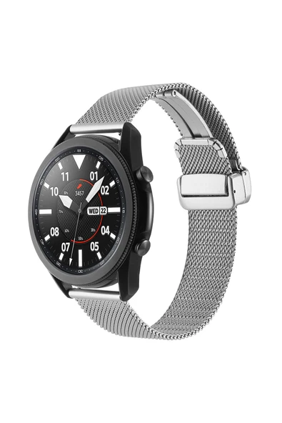 Samsung Galaxy Watch 46mm (22mm) Metal Kordon Tel Örgü Tasarımlı (KRD-85) ürün görseli 1
