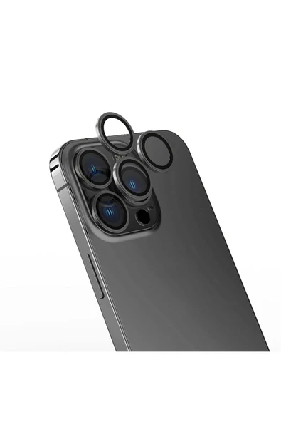 Apple Iphone 15 Pro Heptekiletişim Cl-13 Kamera Koruyucu-koyu Gri ürün görseli 1
