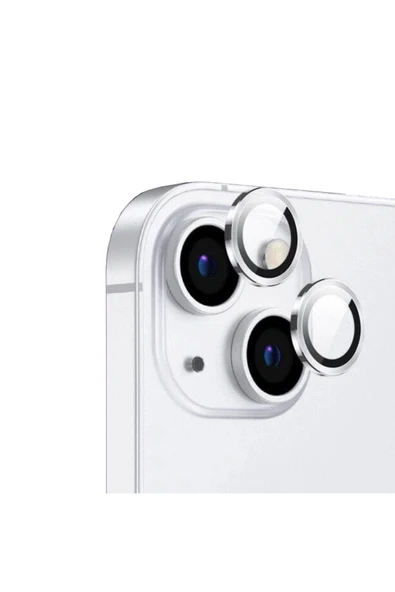 Iphone 14 Plus Safir Kamera Lens Koruyucu (kolay Takma Aparatlı) Cl-12 Gümüş Uyumlu ürün görseli 1