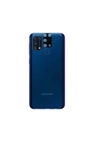 Samsung Galaxy M31 Kamera Lens Koruyucu Siyah Çerçeveli Korunaklı (3D K.C) Siyah ürün görseli 1