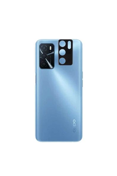 Oppo A16 Kamera Lens Koruyucu Siyah Çerçeveli Korunaklı -3d K.c! Siyah ürün görseli 1