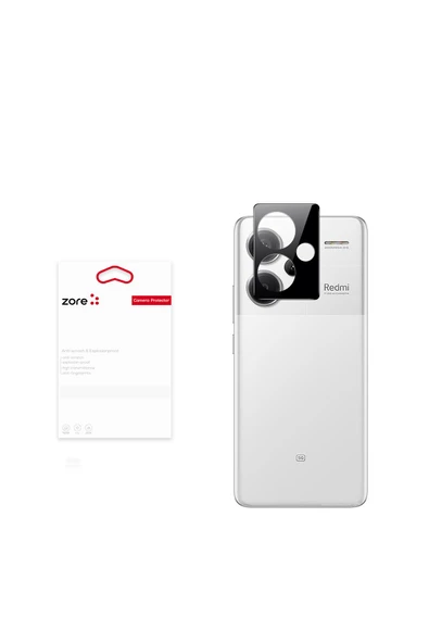 Xiaomi Redmi Note 13 Pro Plus 5G Uyumlu Zore 3D Kamera Camı-Siyah ürün görseli 1