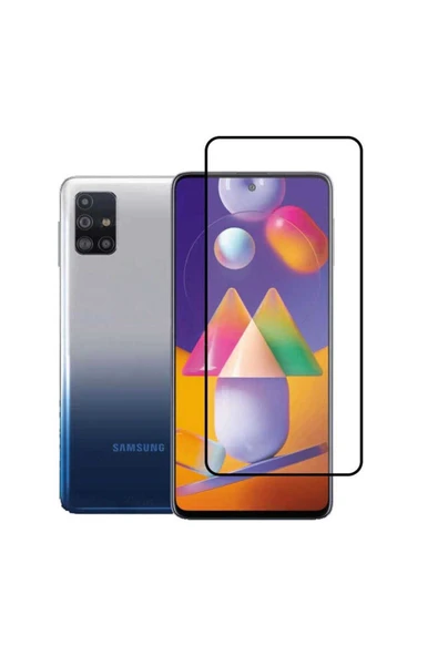 Samsung Galaxy M51 Ekran Koruyucu Kırılmaya Dayanıklı Cam Koruyucu /Muzy-5d- Siyah ürün görseli 1