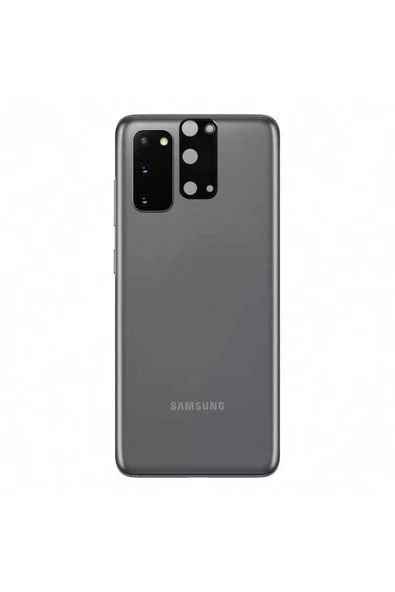 Samsung Galaxy S20 Kamera Lens Koruyucu Siyah Çerçeveli Korunaklı (3D K.C) Siyah ürün görseli 1