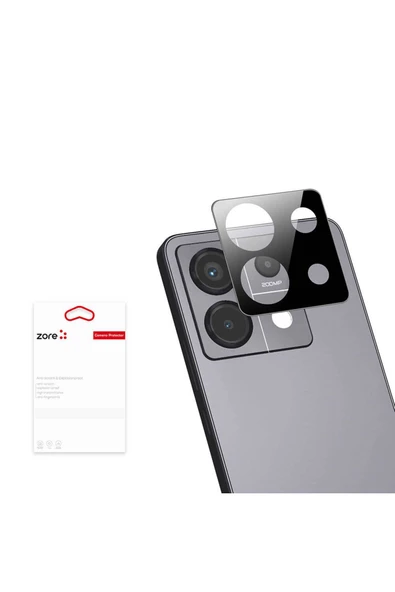Xiaomi Redmi Note 13 Pro 5G Kamera Lens Koruyucu Siyah Çerçeveli Korunaklı (3D K.C) ürün görseli 1