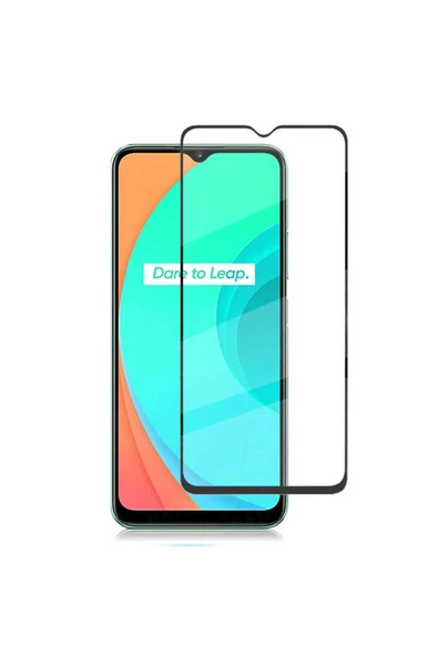 Realme C25 Ekran Koruyucu Kırılmaya Dayanıklı Cam Koruyucu /Muzy-5d- Siyah ürün görseli 1