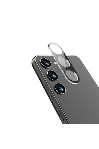 Samsung Galaxy S24 Kamera Lens Koruyucu Siyah Çerçeveli Korunaklı (3D K.C) ürün görseli 1