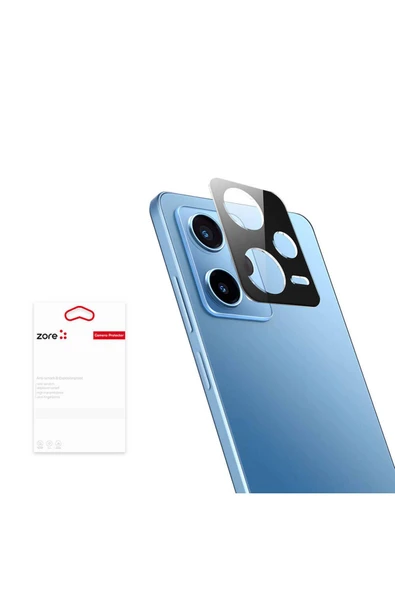 Xiaomi Redmi Note 12 Pro 5G Kamera Lens Koruyucu Siyah Çerçeveli Korunaklı (3D K.C) ürün görseli 1