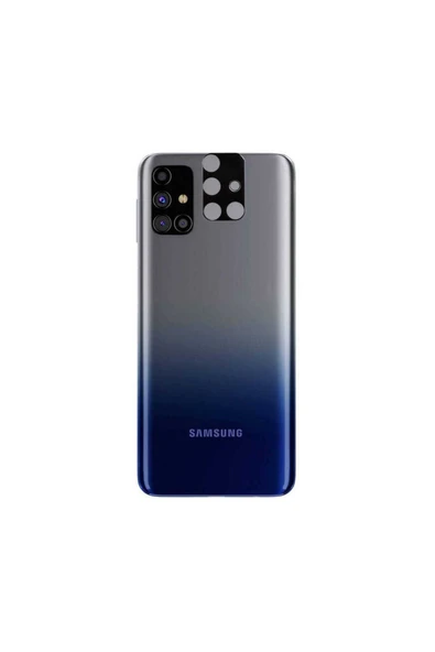 Samsung Galaxy M31S Kamera Lens Koruyucu Siyah Çerçeveli Korunaklı (3D K.C) Siyah ürün görseli 1